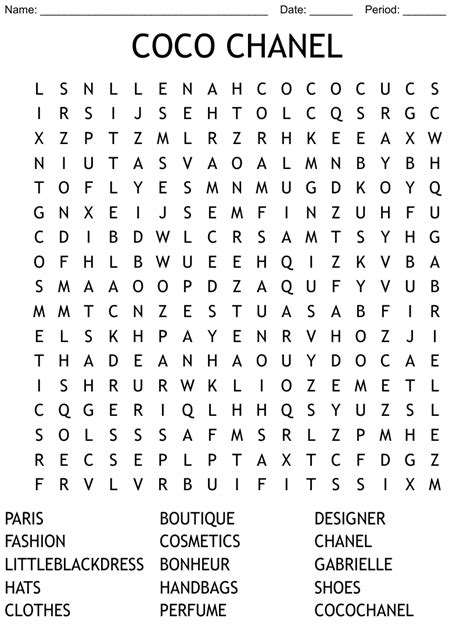 designer chanel daily themed crossword|designer Chanel crossword puzzle.